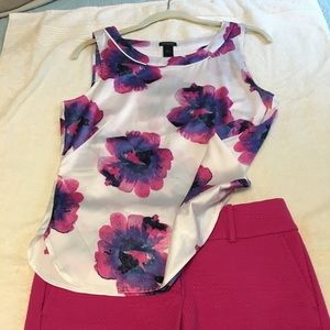 Top with matching shorts